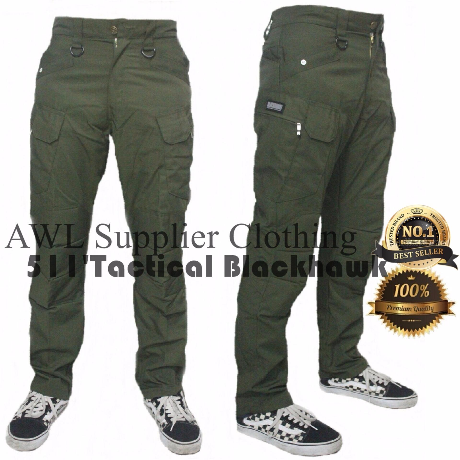 AWL Celana Tactical BlackHawk - Cargo Hijau Army