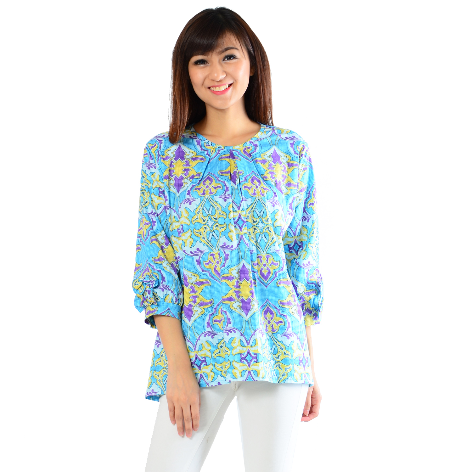 Ayako Fashion Blouse Batik Lydia - (Ungu) Ayako Fashion Blouse Batik Lydia - (Ungu)