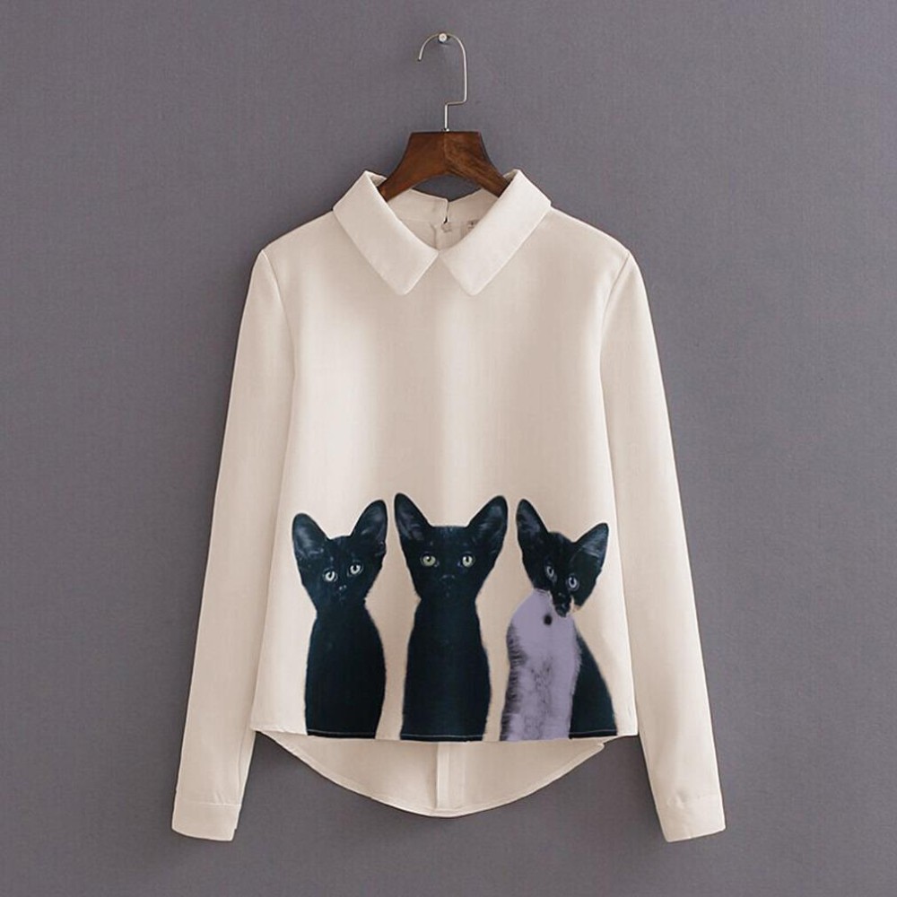 Ayako Fashion Blouse Cat - AY (BW)