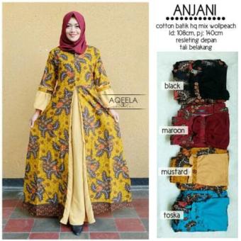 Harga Baju  Gamis Batik  Wanita  Long  Dress  Maxi Anjani Size 