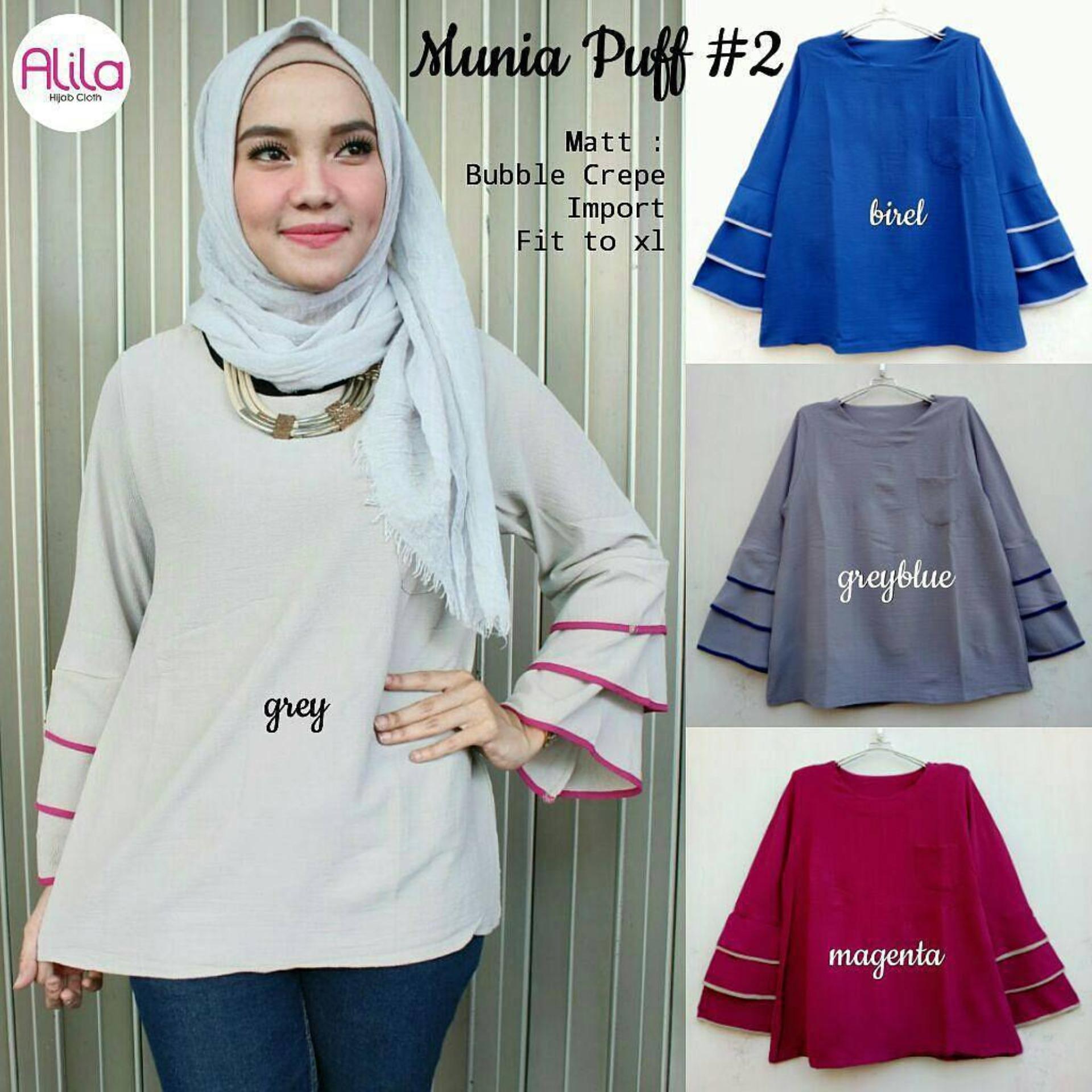  Baju Original Puff Susun Blouse Wolfis Baju Atasan Wanita 