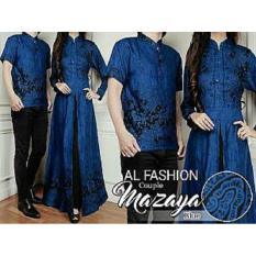 BajuReady 1021 BAJU COUPLE PASANGAN KELUARGA BATIK MODERN SARIMBIT KEMEJA HEM PRIA COWOK KOKO LENGAN PENDEK PAKAIAN WANITA CEWEK MAXI MAXY DRESS PANJANG PESTA JAMAN ZAMAN NOW KEKINIAN