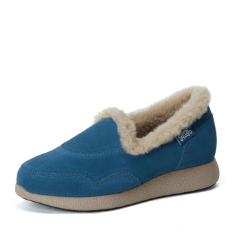 Gambar Bamboosilk wol musim dingin baru dan sepatu santai untuk membantu rendah sepatu yang kuat (Diving Biru)