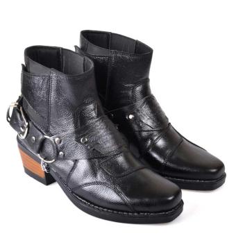 Gambar Baraya Fashion   CBRSix Sepatu Booth Cowboy   Biker Pria Elegan