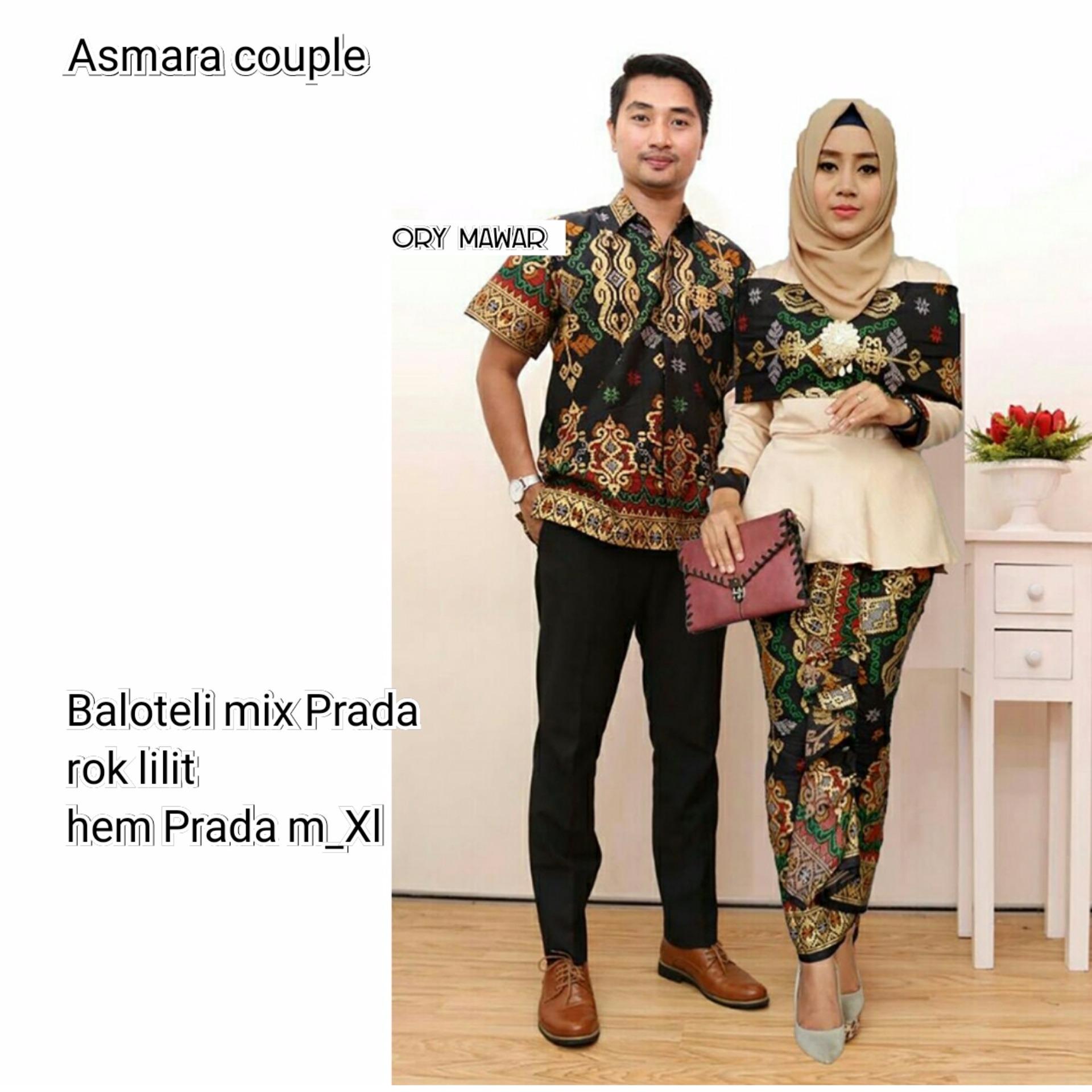 MURAH Batik Couple Baju Batik Sarimbit Asmara Couple LATTE