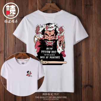 Gambar BF hip hop kapas musim panas angin t shirt (Putih Zhong Kui Zhong Kui)