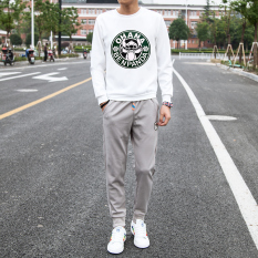 BF Korea Fashion Style satu pria musim gugur t-shirt celana panjang (Sejarah di