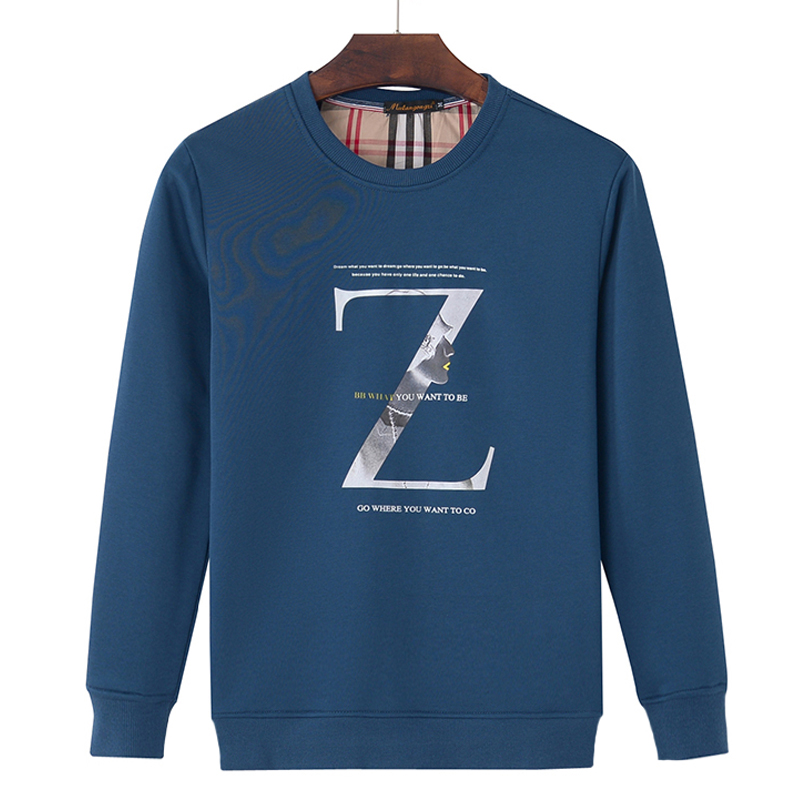 Review of Bf tren pria musim gugur leher bulat pullover sweater (Denim biru) shock