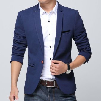 Gambar Blazer Pria   Jas Pria Design Men Slim   Biru