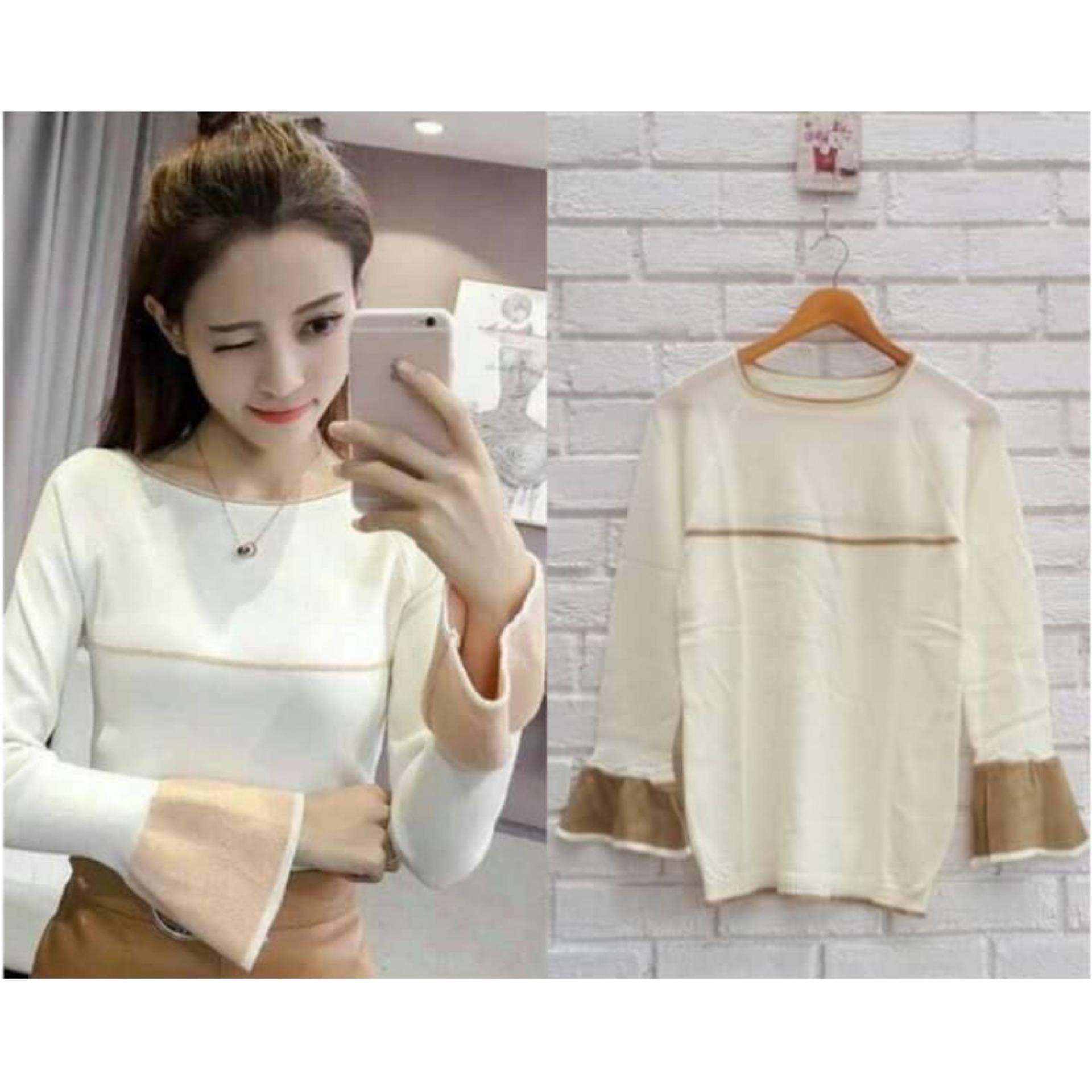 Blouse Kasual Fashion Wanita - VALENT TRUMPET - Blouse Rajut SOft Blouse Kasual Fashion Wanita - VALENT TRUMPET - Blouse Rajut SOft