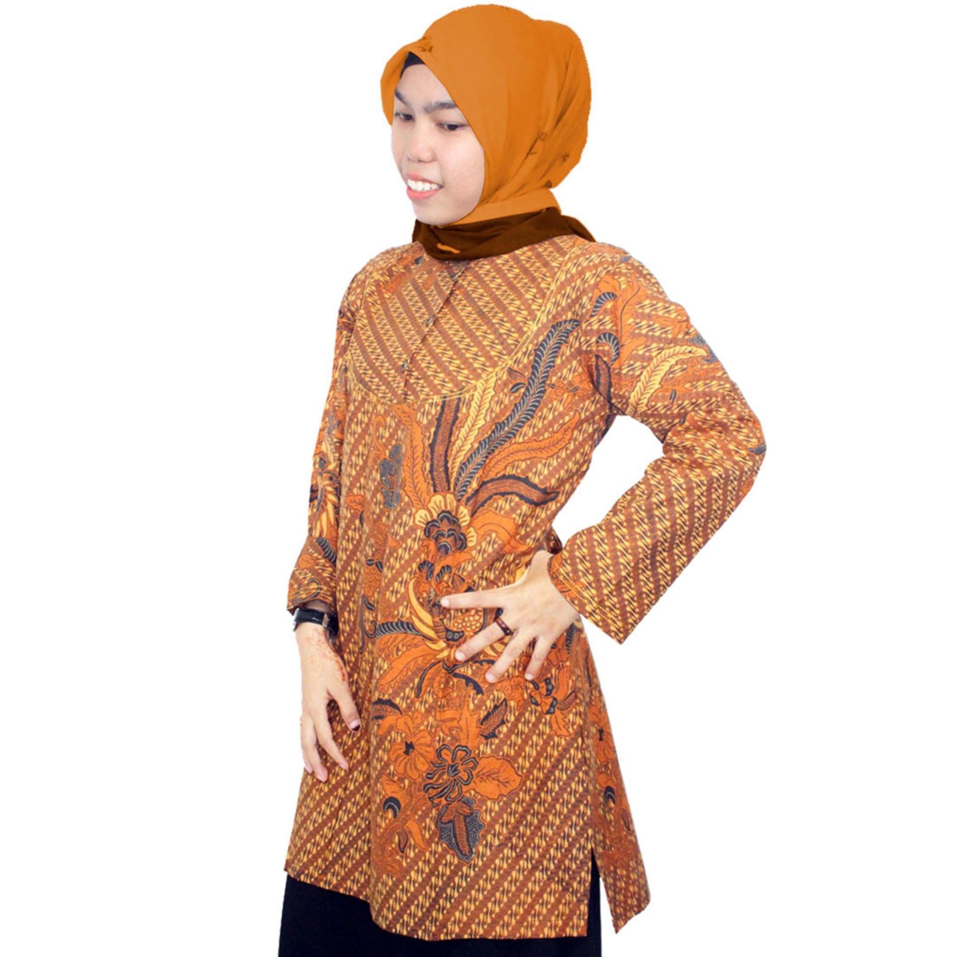 Blus Katun Lengan Panjang, Blus Muslim Batik, Blus Batik Kerja Kantor - (BKT002) Blus Katun Lengan Panjang, Blus Muslim Batik, Blus Batik Kerja Kantor - (BKT002)