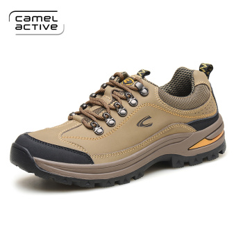 Gambar Camel Active kasual pria sepatu pria luar ruangan sepatu hiking (Khaki)