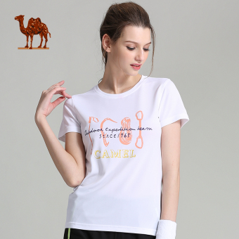 Gambar Camel luar ruangan semi dan musim panas baru leher bulat t shirt (C7S109913, wanita kulit putih)