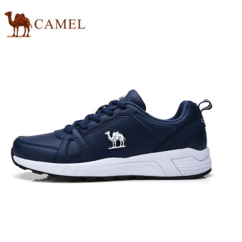 Gambar Camel Men s Fashion Sport Low Cut Lace up Running Shoes(Blue)  intl