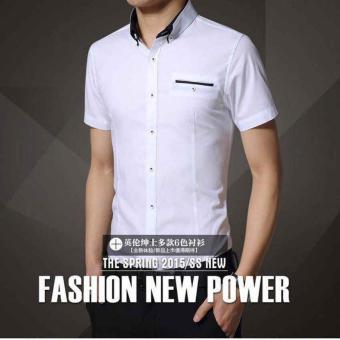 Gambar Cannice Kemeja Fashion Pria Tommy White