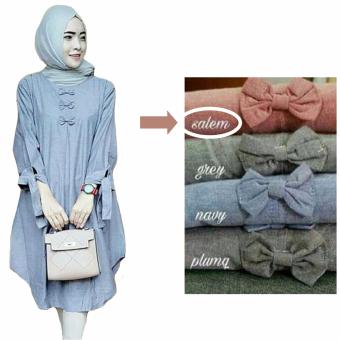 Gambar Cantik   Blouse Muslim Worie Long Top   Salem