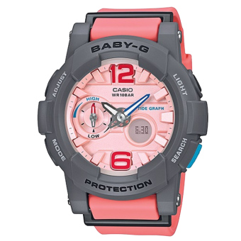 Gambar Casio Baby G Women Merah Damar Tali Pengikat PerhiasanBGA 180 4B2DR