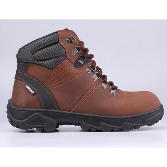 Catenzo Sepatu Safety Boots Kulit Asli Proyek Bengkel Pabrik Industri Kontraktor Outdoor Lapangan LI066 Best Seller - Brown Pebruari 2019 - 2 Catenzo Sepatu Safety Boots Kulit Asli Proyek Bengkel Pabrik Industri Kontraktor Outdoor Lapangan LI066 Best Seller - Brown - 2