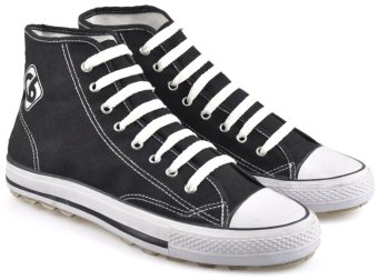 Gambar CBR SIX JKC 102 Sepatu kets  high cut sneaker   Canvas   Keren   Hitam