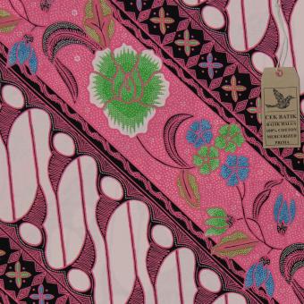 Gambar Cek Batik   Kain Batik Motif Etnik   Modern Pesona Parang Bunga(Pink Soft)