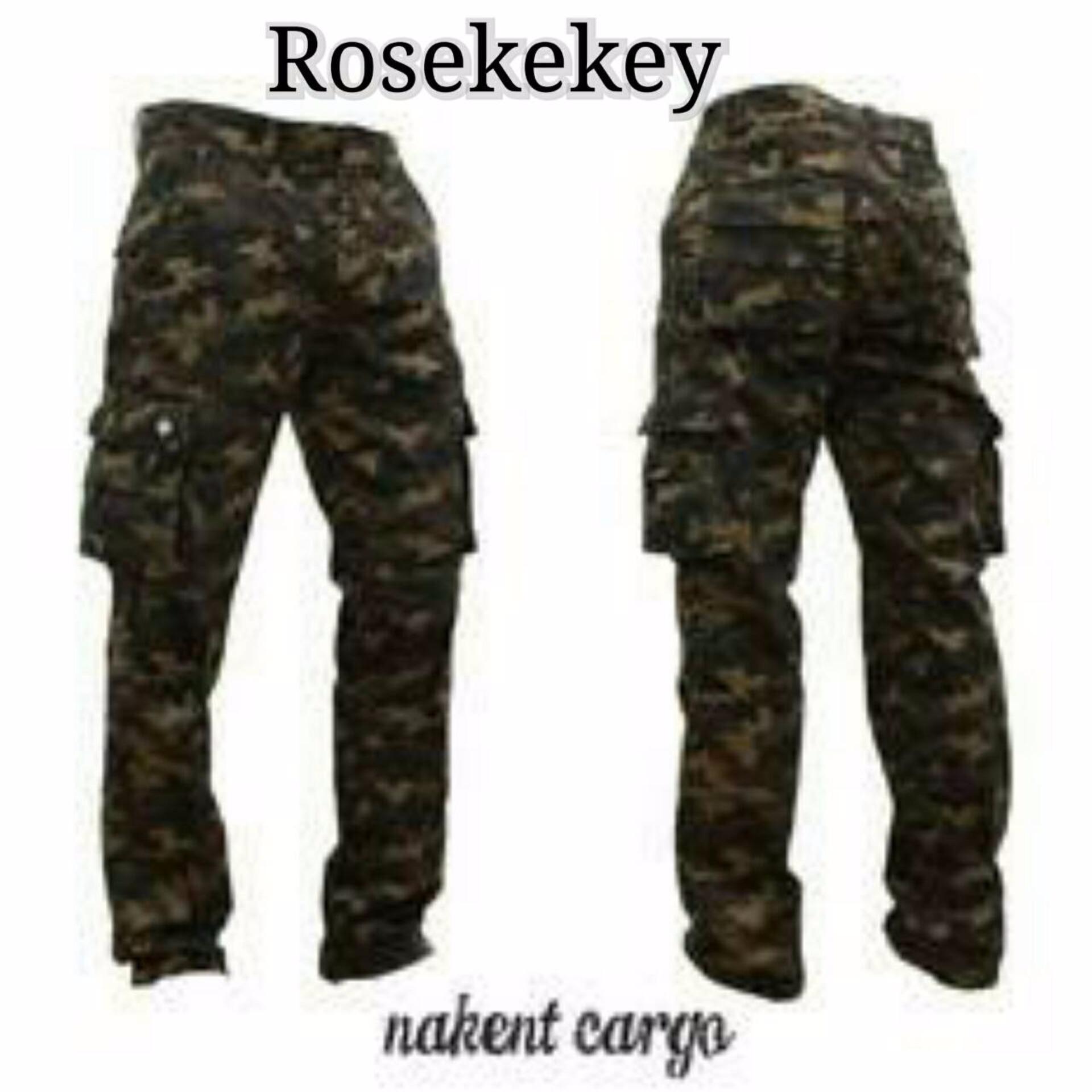 Celana cargo loreng army panjang nakent premium