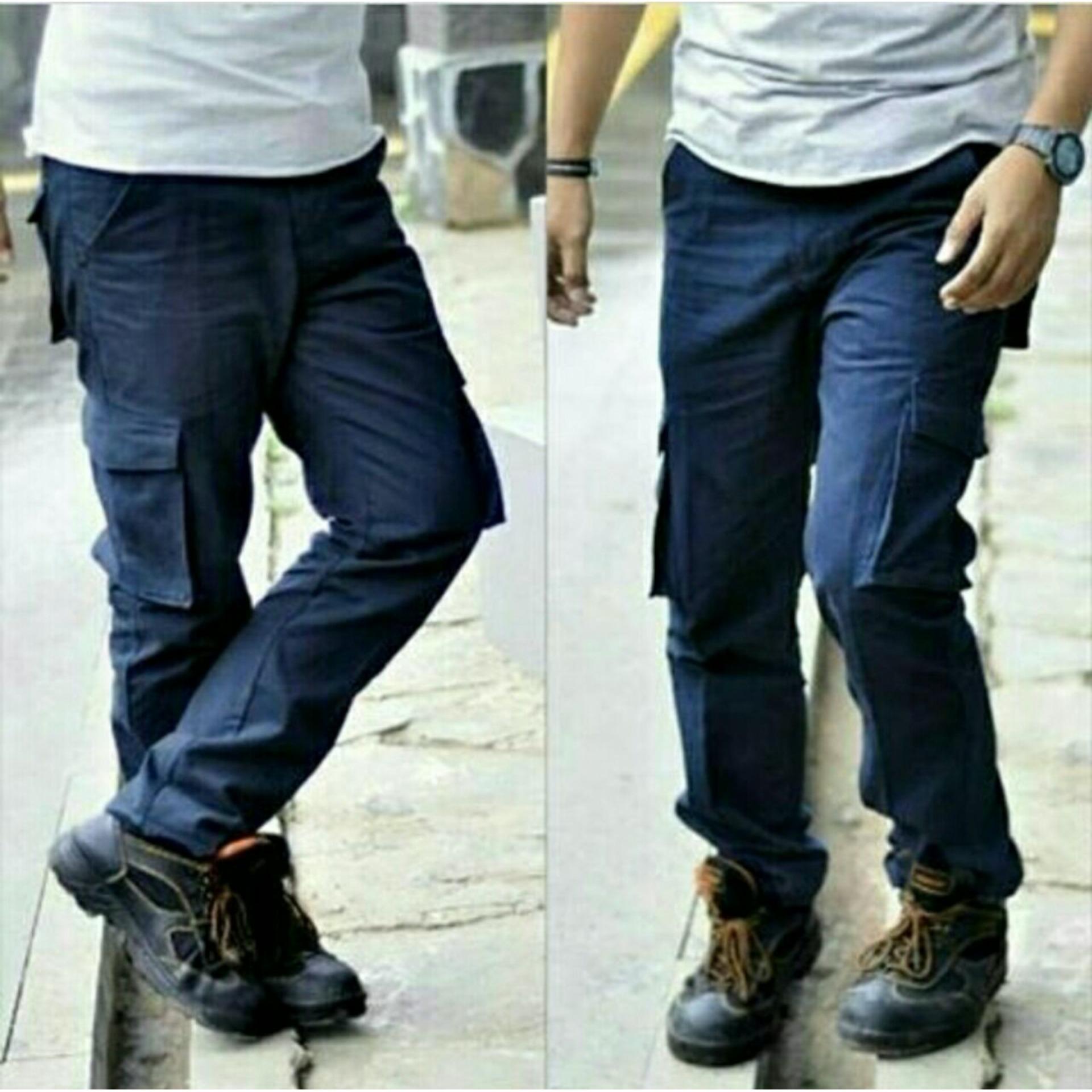 Celana cargo panjang premium - Celana PDL - Abu tua - Hitam - Cream - Navy - Hijau