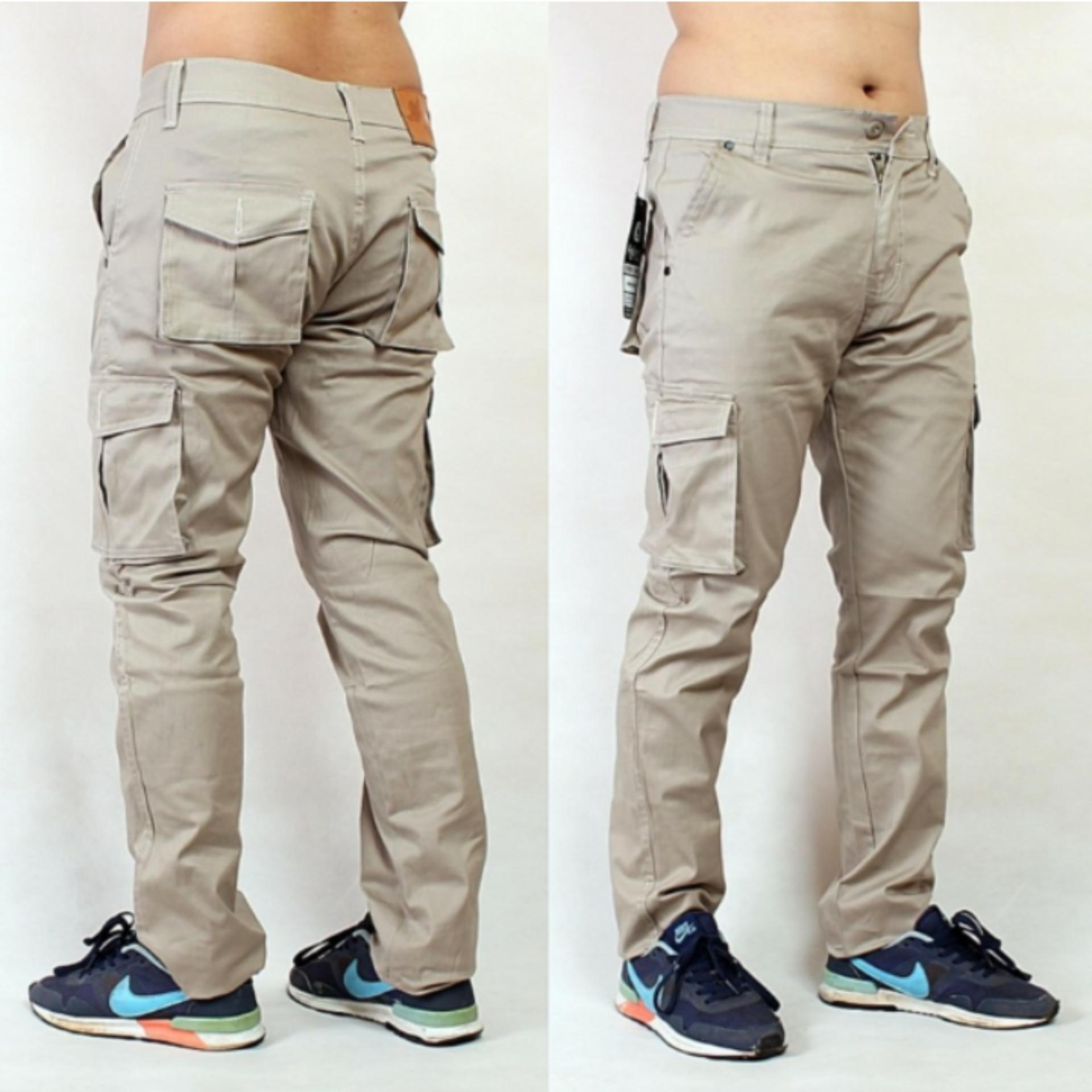 Celana cargo panjang premium - Celana PDL - Abu tua - Hitam - Cream - Navy - Hijau