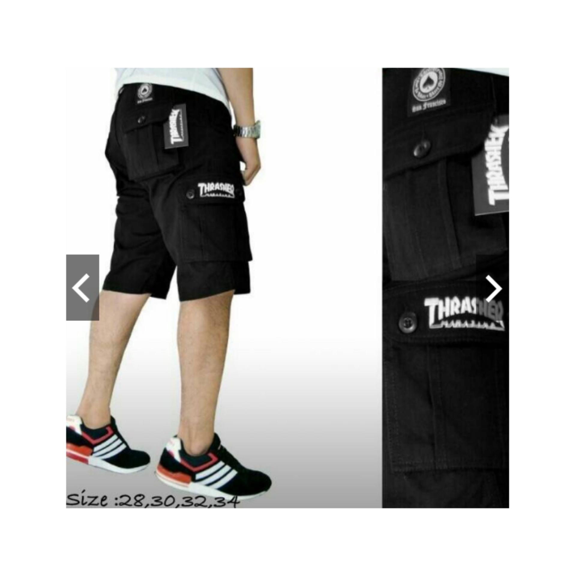 Celana Cargo pria pendek THRASHER