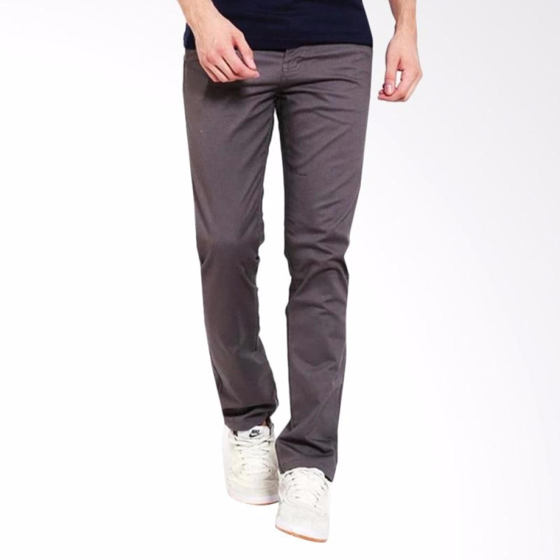 Celana Chino Pria-Hitam BIG SIZE Best Seller