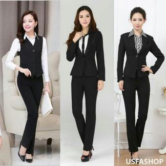 Gambar Celana Formal Bahan Slimfit Wanita   HITAM