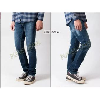 Gambar Celana Jeans Panjang Semi Slimfit Pria   Denim Cowok Skiny PensilPUM23