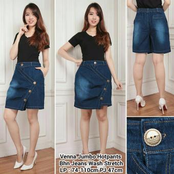 Gambar Celana jeans pendek hotpants wanita jumbo short pant Vanya