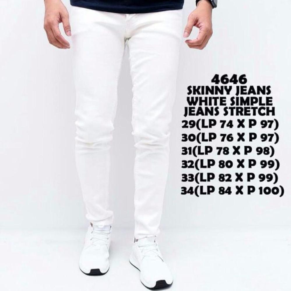 CELANA JEANS PUTIH PRIA