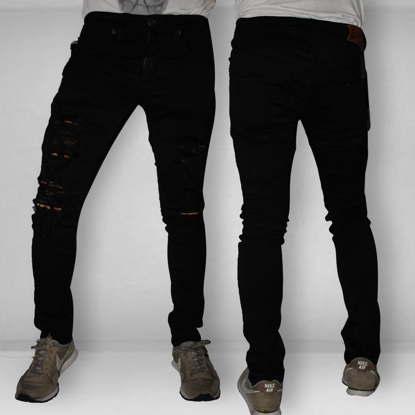 Celana Jeans Sobek - Skinny Fit Pria  Stretch Lentur / Elastis Best Seller