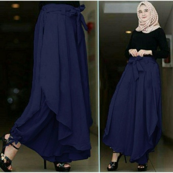 Gambar Celana Kulot  Bawahan Wanita Muslimah   Fashionable   Ks   Talita Pants Navy