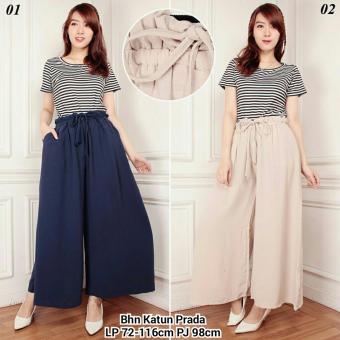 Gambar Celana kulot panjang wanita jumbo long pant Marani   01 navi