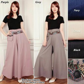 Gambar Celana kulot panjang wanita jumbo long pant Talia   purple