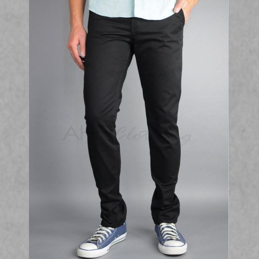Celana Panjang Chino/Chinos Pria/Cowok - Krem(Cream)/Hitam(Black)/Abu(Grey)