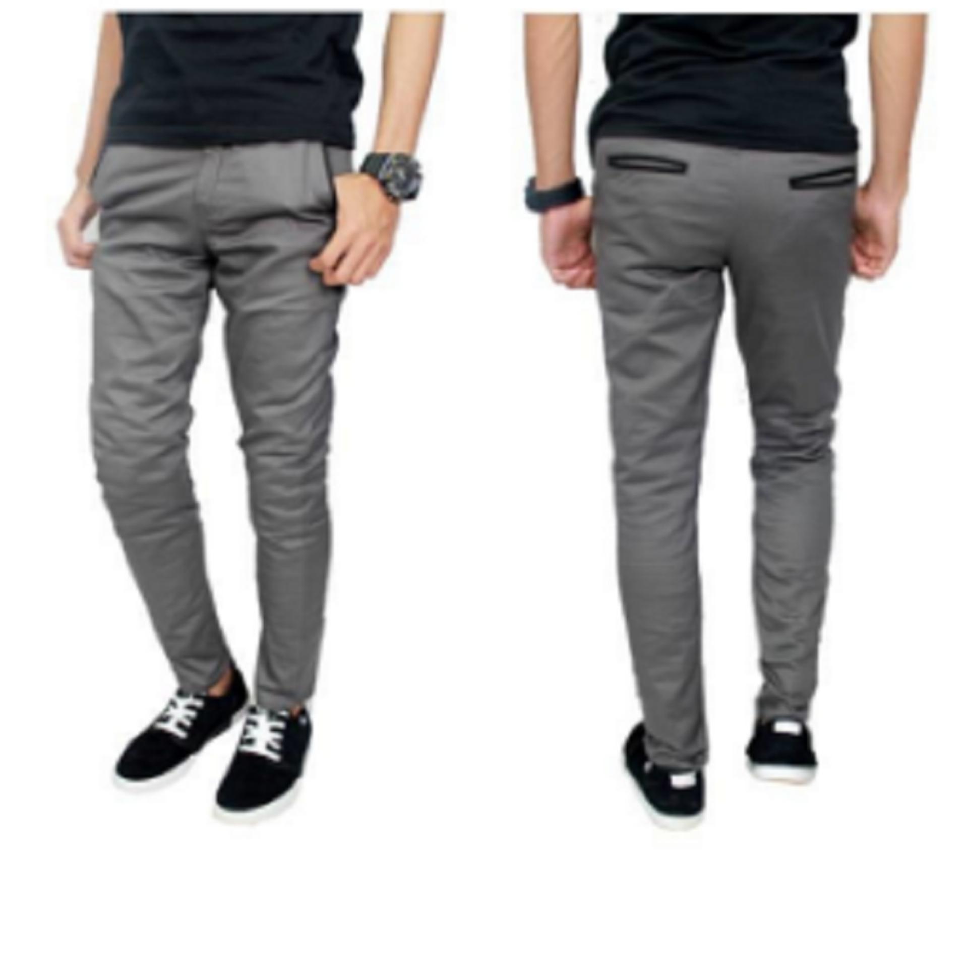 Celana Panjang Pria Slimfit Hitam Formal Casual / Celana Kerja / Kantor Hitam Polos / Selana Pensil Pria Cowok Cowo - Kuliah / Kampus Slimfit