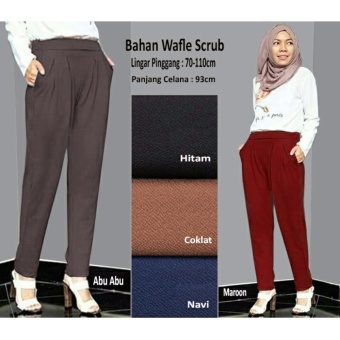 Gambar Celana panjang wanita jumbo long pant Kensya   navi