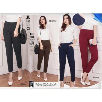 Gambar Celana pants panjang wanita jumbo Consita   hitam