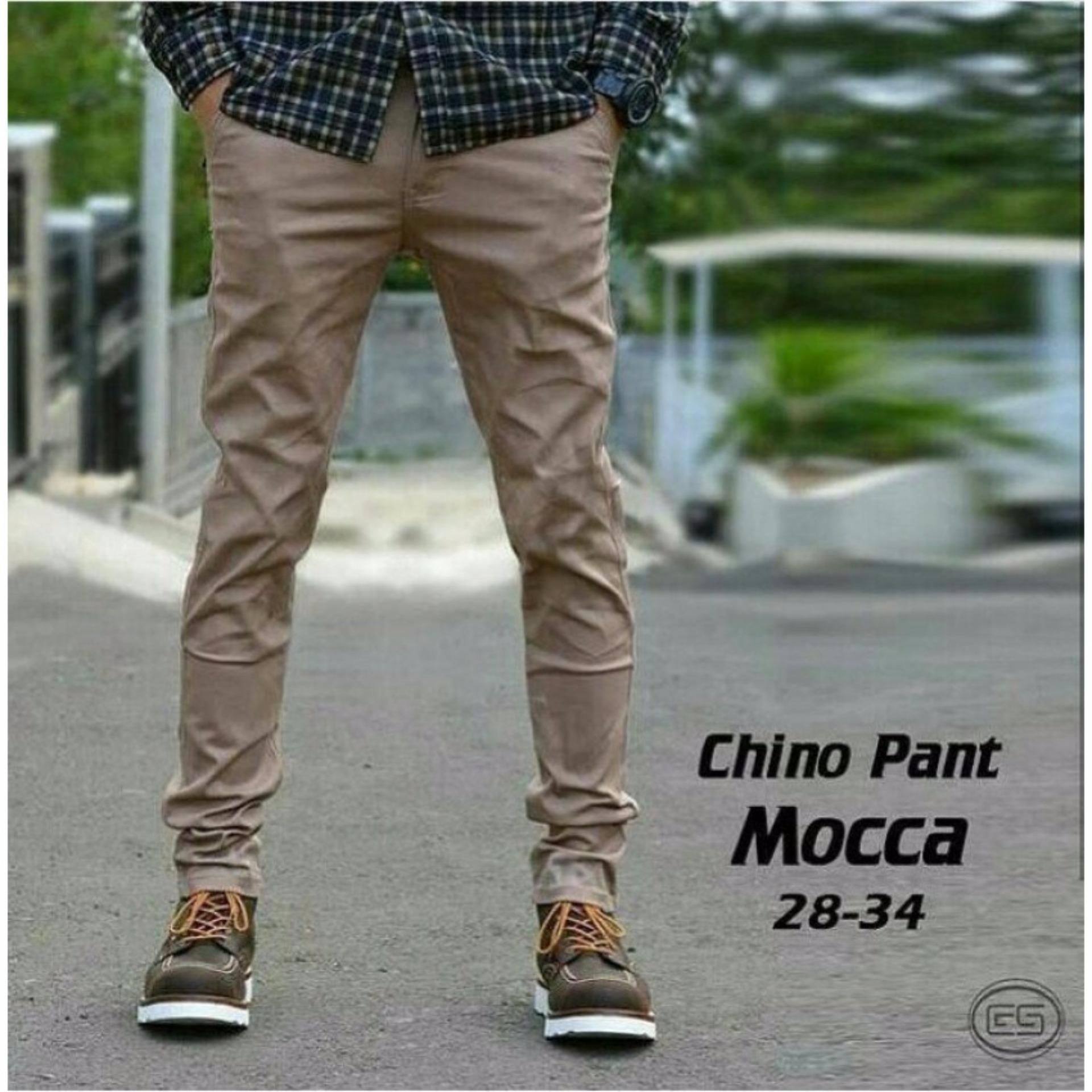 Celana Pria Chino Panjang Cream Mocca Premium