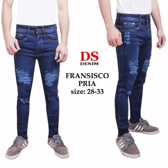 Gambar Celana Sobek Francisco Stretch Jeans Pria