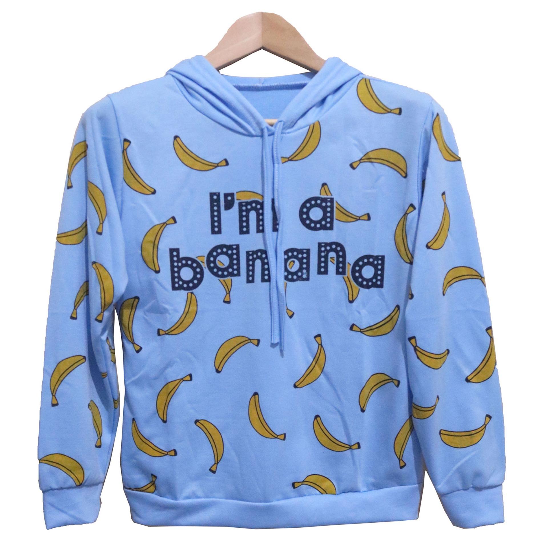 Cikitashop Kaos Cewe / Kaos Tumblr Tee Wanita / Kaos T-Shirt Wanita / Kaos Wanita Fashion / Atasan Wanita / Sweater Jaket Hodie I'm A banana 1 - White