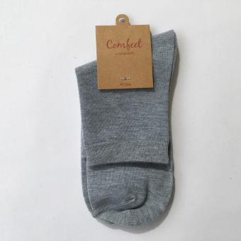 Gambar COMFEET   Kaos Kaki Kerja   Sekolah Kasual, Casual Socks ImportQuality   Light Grey Abu Muda