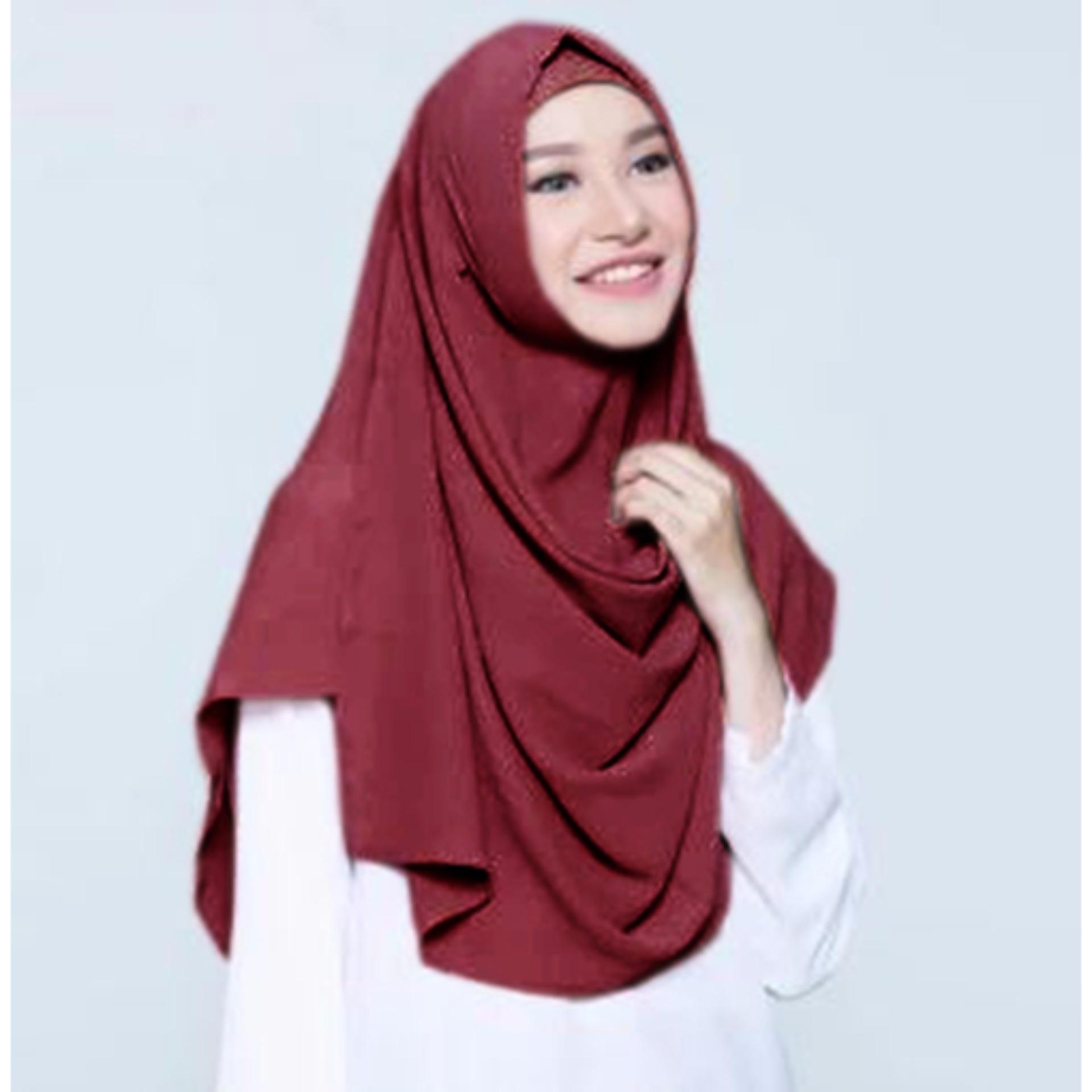 Cotton Bee Pashmina Instan Sabrina - Jilbab Instan Kerudung Berkualitas - Navy