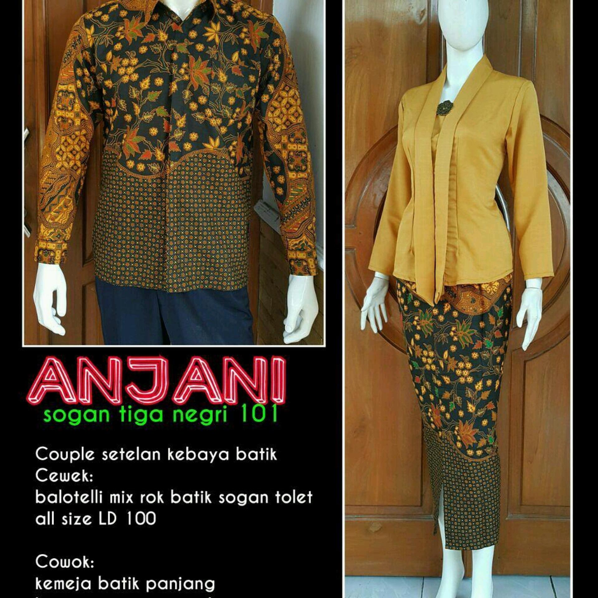 Kembar Kebaya Batwing Sharon Plus Rok Lilit Batik Warna Putih ... - Baju Batik Wanita Kebaya Rok Lilit. Source · Couple setelan kebaya batik anjani sogan .