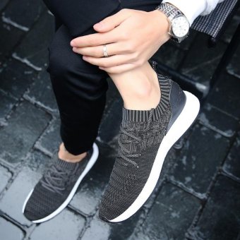CYOU Busana Pria Ringan Sneakers Dilengkapi Ventilasi Mesh Sepatu Kasual Olahraga (hitam) Mei 2018 - 5 CYOU busana pria ringan Sneakers dilengkapi ventilasi Mesh sepatu kasual olahraga (hitam) - 5