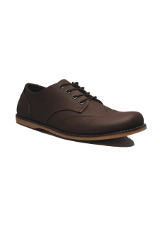 Gambar D Island Shoes Casual Oxford Woodley Leather   Cokelat