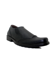 Gambar D Island Shoes Formal Slip On Eagle Leather Hitam